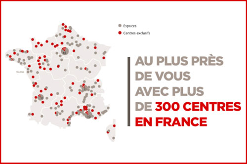 Au plus près de vous avec plus de 300 centres en France